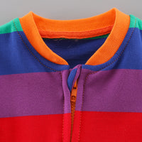 Load image into Gallery viewer, Baby Unisex Striped Rainbow Jumpsuits Wholesale 220407137
