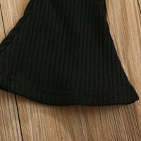 Load image into Gallery viewer, 2 Pieces Set Baby Kid Girls Solid Color Muslin&amp;Ribbed Rompers And Pants Wholesale 220407156
