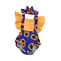 Load image into Gallery viewer, Baby Girls Flower Leopard Polka dots Print Rompers And Accessories Headwear Wholesale 220407165
