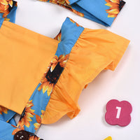 Load image into Gallery viewer, Baby Girls Flower Leopard Polka dots Print Rompers And Accessories Headwear Wholesale 220407165
