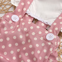 Load image into Gallery viewer, Baby Girls Flower Leopard Polka dots Print Rompers And Accessories Headwear Wholesale 220407165
