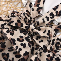 Load image into Gallery viewer, Baby Girls Flower Leopard Polka dots Print Rompers And Accessories Headwear Wholesale 220407165
