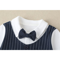 Load image into Gallery viewer, Baby Boys Striped Bow Jumpsuits Wholesale 220407170
