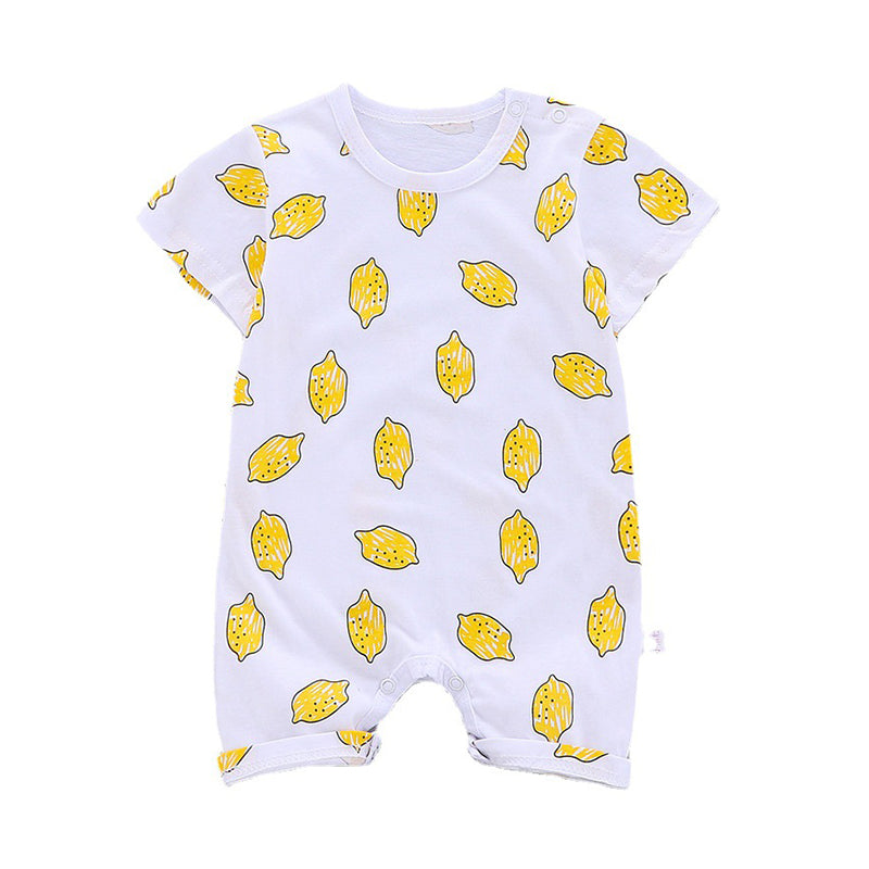 Baby Girls Boys Fruit Print Jumpsuits Wholesale 220407207