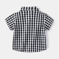 Load image into Gallery viewer, Baby Kid Boys Letters Checked Shirts Wholesale 220407255
