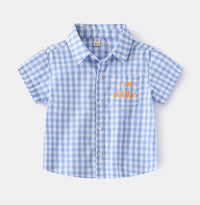 Load image into Gallery viewer, Baby Kid Boys Letters Checked Shirts Wholesale 220407255
