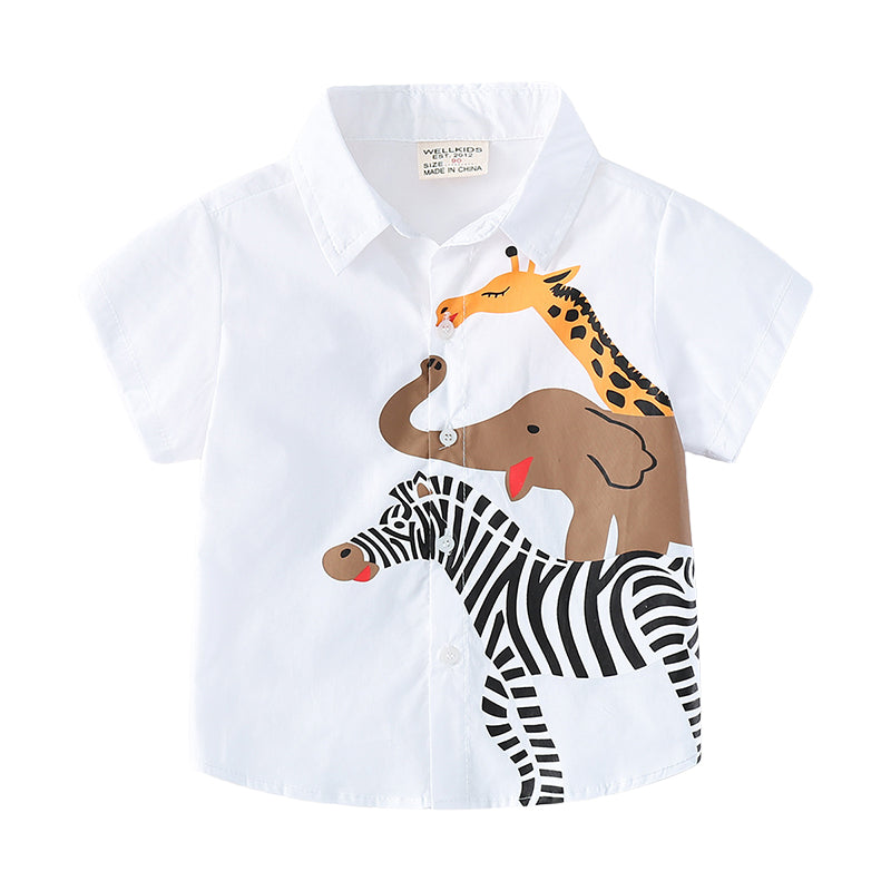 Baby Kid Unisex Animals Print Shirts Wholesale 220407264
