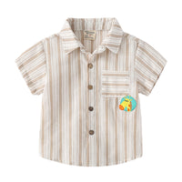 Load image into Gallery viewer, Baby Kid Boys Striped Cartoon Shirts Wholesale 220407279

