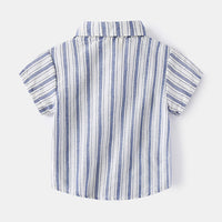 Load image into Gallery viewer, Baby Kid Boys Striped Cartoon Shirts Wholesale 220407279
