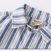 Load image into Gallery viewer, Baby Kid Boys Striped Cartoon Shirts Wholesale 220407279
