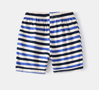 Load image into Gallery viewer, 2 Pieces Set Baby Kid Boys Striped Letters Cartoon Print T-Shirts And Ribbon Shorts Wholesale 220407302
