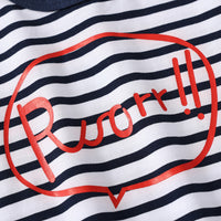 Load image into Gallery viewer, 2 Pieces Set Baby Kid Boys Striped Letters Cartoon Print T-Shirts And Ribbon Shorts Wholesale 220407302
