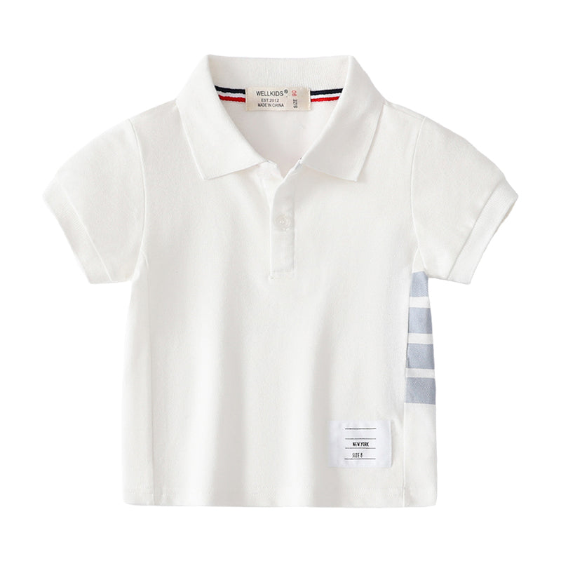 Baby Kid Boys Striped Polo Shirts Wholesale 220407306