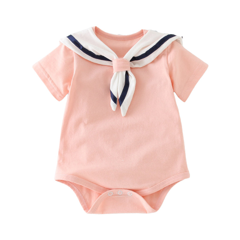 Baby Unisex Solid Color Rompers Wholesale 22040731