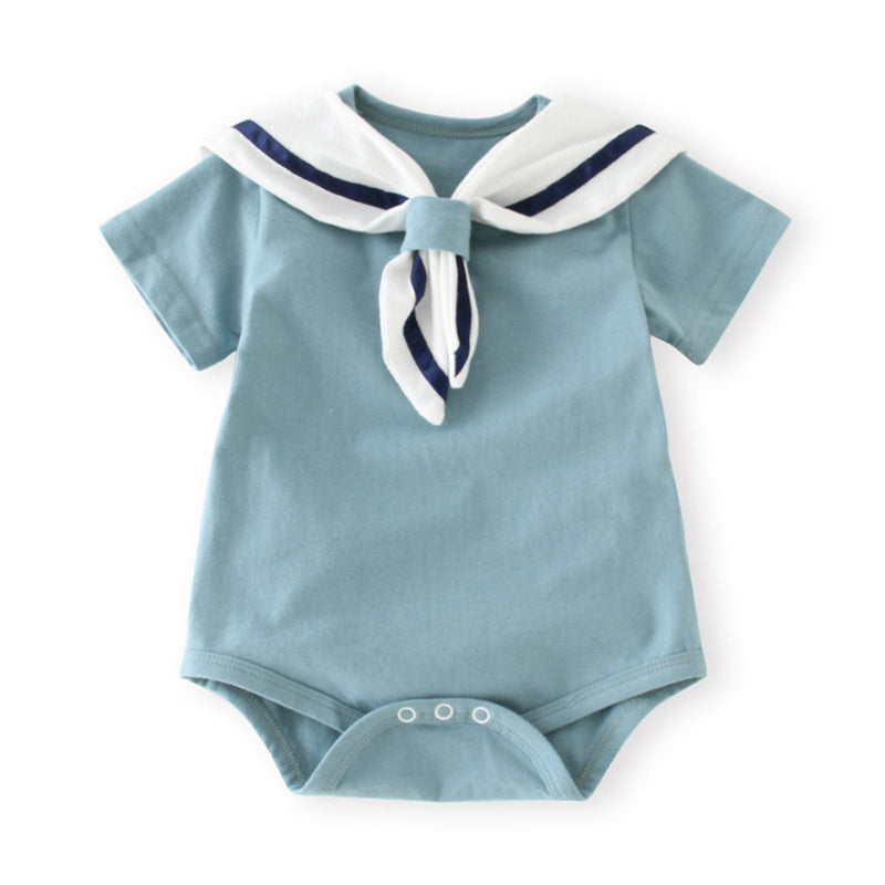 Baby Unisex Solid Color Rompers Wholesale 22040731