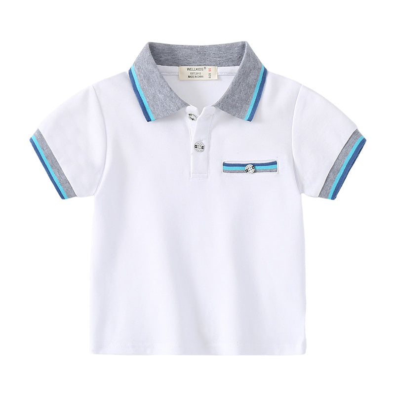 Baby Kid Boys Solid Color Polo Shirts Wholesale 220407310