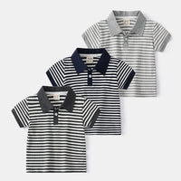 Load image into Gallery viewer, Baby Kid Boys Striped Polo Shirts Wholesale 220407315
