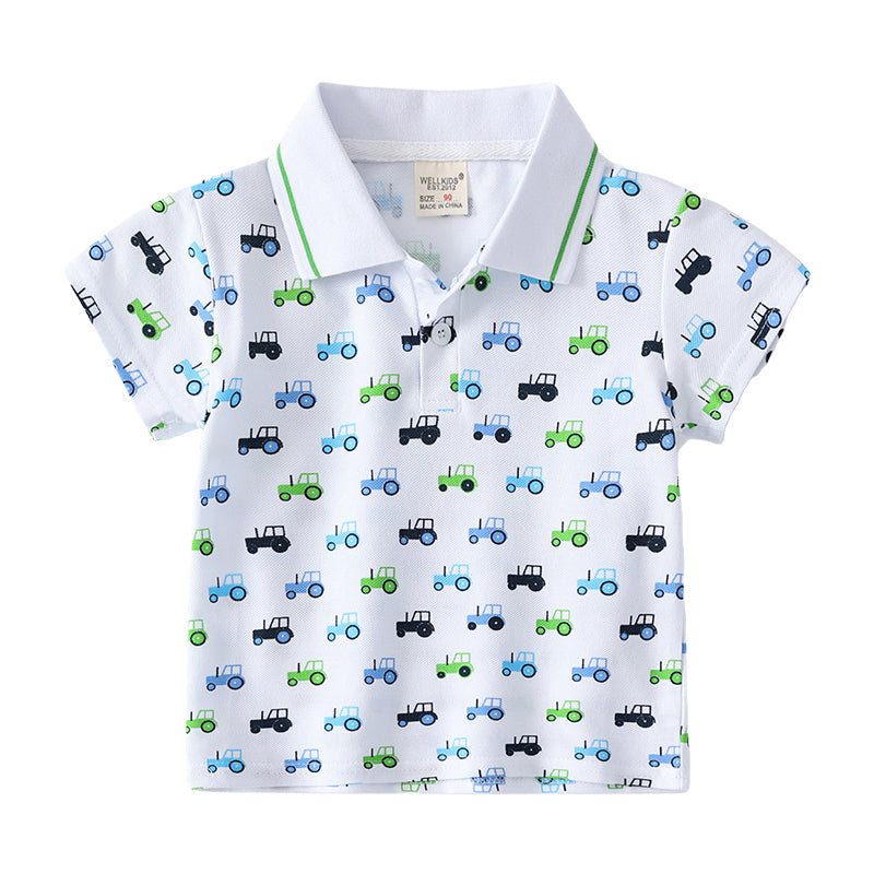 Baby Kid Boys Car Polo Shirts Wholesale 220407323