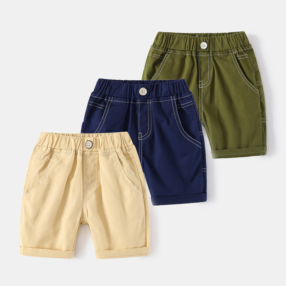 Baby Kid Boys Solid Color Shorts Wholesale 220407324