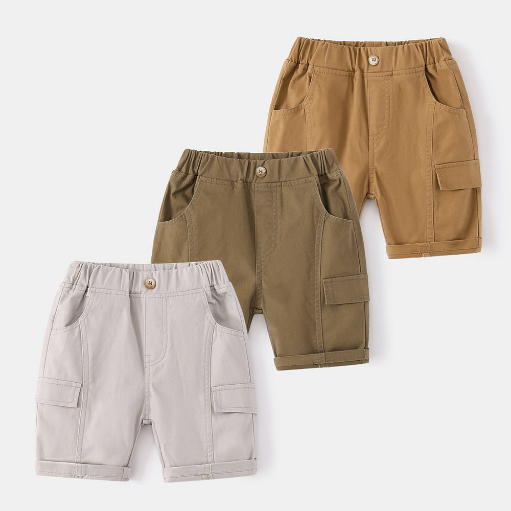 Baby Kid Boys Solid Color Shorts Wholesale 220407326