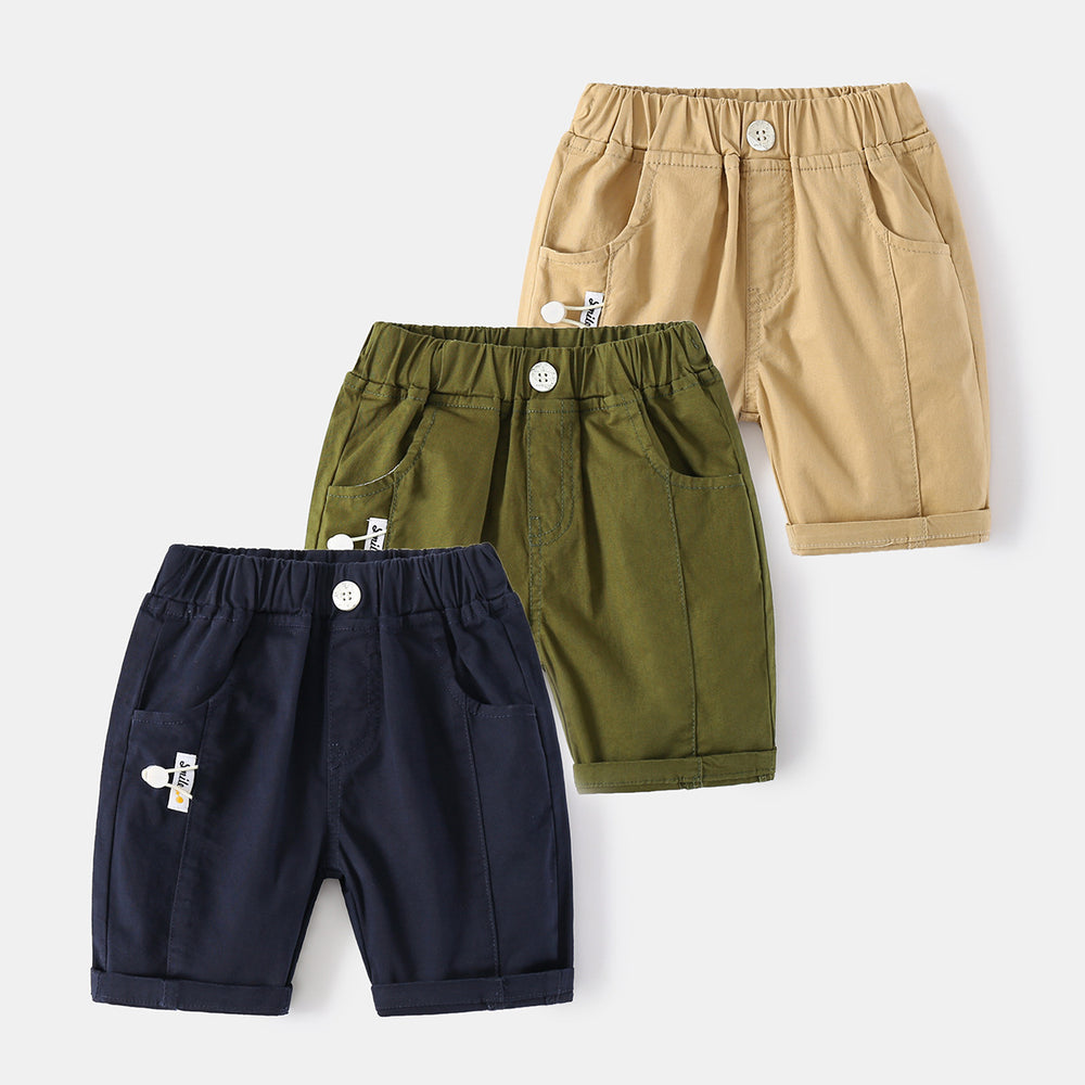 Baby Kid Boys Solid Color Shorts Wholesale 220407328