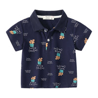 Load image into Gallery viewer, Baby Kid Boys Letters Cartoon Plant Print Polo Shirts Wholesale 220407332
