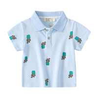 Load image into Gallery viewer, Baby Kid Boys Letters Cartoon Plant Print Polo Shirts Wholesale 220407332
