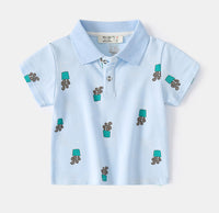 Load image into Gallery viewer, Baby Kid Boys Letters Cartoon Plant Print Polo Shirts Wholesale 220407332
