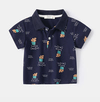 Load image into Gallery viewer, Baby Kid Boys Letters Cartoon Plant Print Polo Shirts Wholesale 220407332
