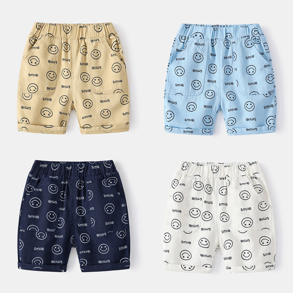 Baby Kid Boys Letters Expression Print Shorts Wholesale 220407333