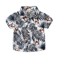 Load image into Gallery viewer, Baby Kid Boys Tropical print Plant Beach Shirts Wholesale 220407338
