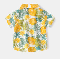 Load image into Gallery viewer, Baby Kid Boys Tropical print Plant Beach Shirts Wholesale 220407338
