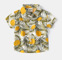 Load image into Gallery viewer, Baby Kid Boys Tropical print Plant Beach Shirts Wholesale 220407338

