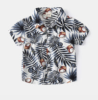 Load image into Gallery viewer, Baby Kid Boys Tropical print Plant Beach Shirts Wholesale 220407338
