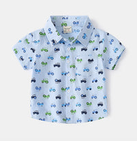 Load image into Gallery viewer, Baby Kid Boys Car Cartoon Print Shirts Wholesale 220407344
