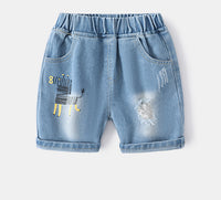 Load image into Gallery viewer, Baby Kid Boys Animals Ripped Print Shorts Jeans Wholesale 220407361

