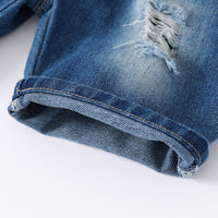 Load image into Gallery viewer, Baby Kid Boys Animals Ripped Print Shorts Jeans Wholesale 220407361
