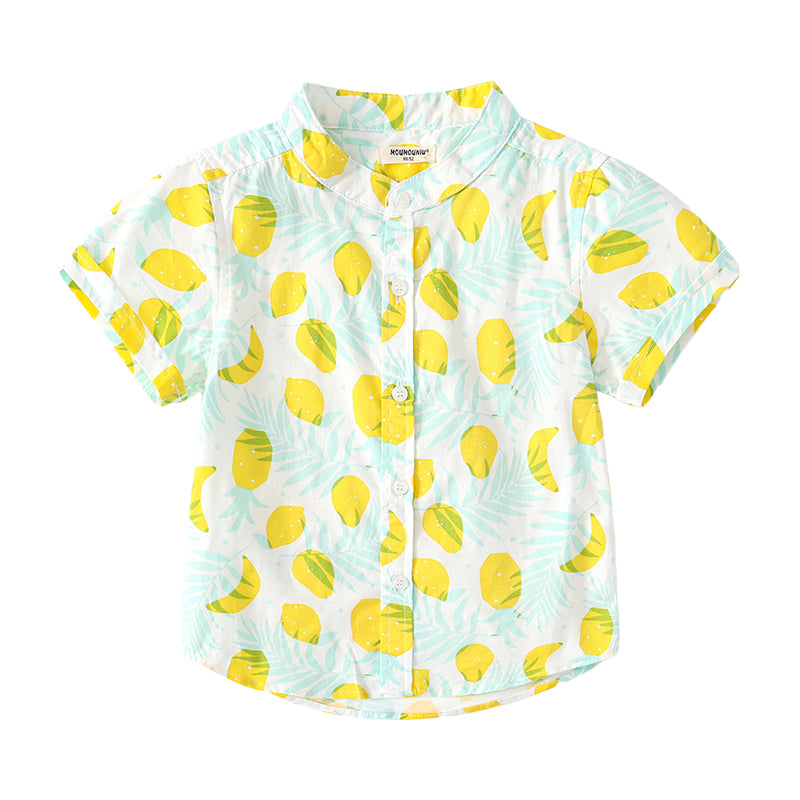 Baby Kid Boys Plant Graphic Print Shirts Wholesale 220407370