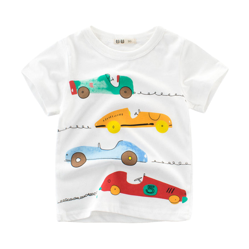 Baby Kid Unisex Car Cartoon Print T-Shirts Wholesale 22041107