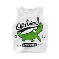Load image into Gallery viewer, Baby Kid Unisex Letters Dinosaur Print Tank Tops Wholesale 22041111

