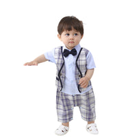 Load image into Gallery viewer, Baby Boys Checked Jumpsuits Wholesale 220411120
