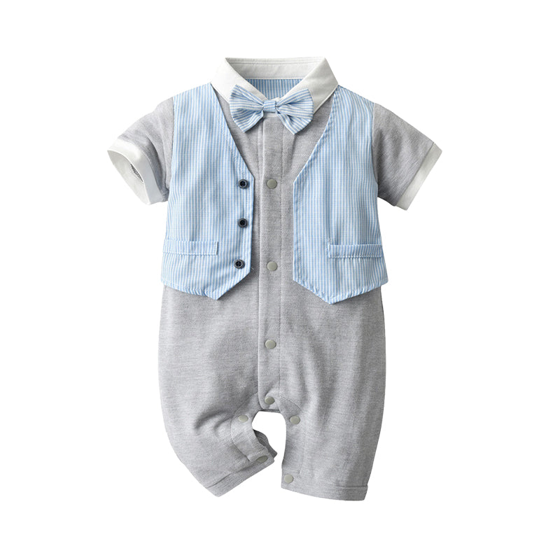 Baby Boys Color-blocking Jumpsuits Wholesale 220411122