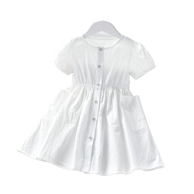 Baby Kid Big Kid Girls Solid Color Dresses Wholesale 220411133