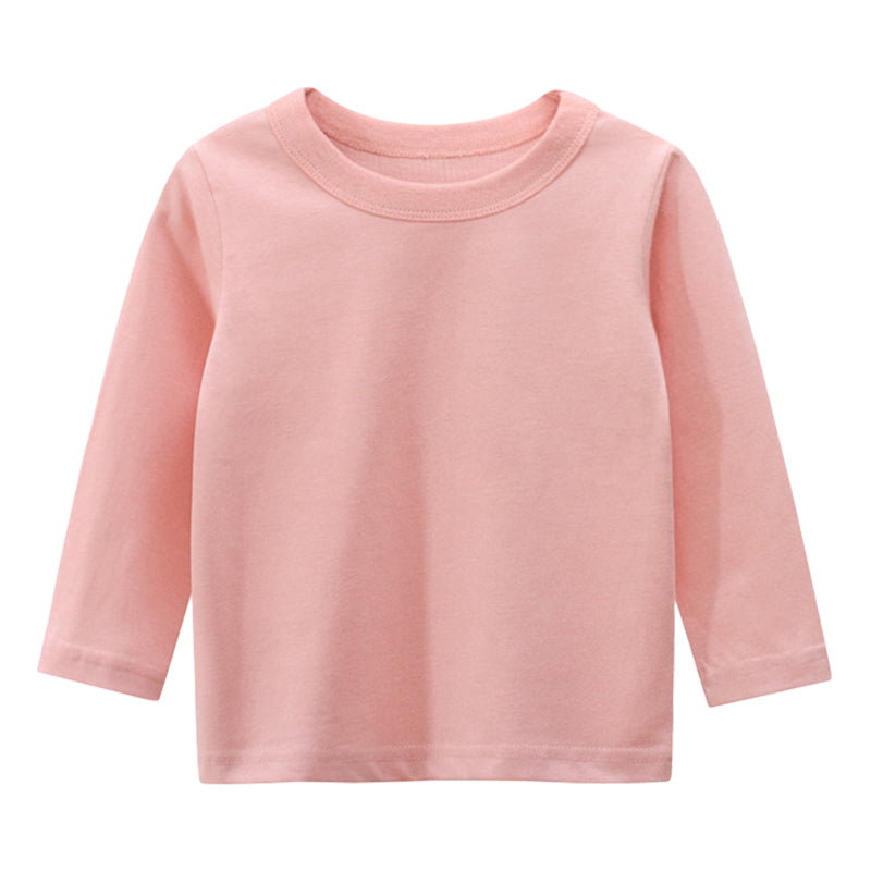 Baby Kid Unisex Solid Color Tops Wholesale 220411142