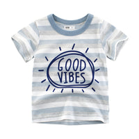 Load image into Gallery viewer, Baby Kid Unisex Striped Letters T-Shirts Wholesale 22041115
