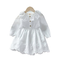 Load image into Gallery viewer, Baby Kid Big Kid Girls Solid Color Embroidered Dresses Wholesale 220411155
