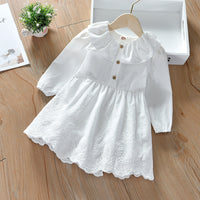 Load image into Gallery viewer, Baby Kid Big Kid Girls Solid Color Embroidered Dresses Wholesale 220411155
