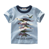 Load image into Gallery viewer, Baby Kid Boys Letters Dinosaur Print T-Shirts Wholesale 22041119
