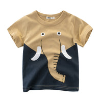 Load image into Gallery viewer, Baby Kid Boys Color-blocking Animals Print T-Shirts Wholesale 22041120
