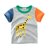 Load image into Gallery viewer, Baby Kid Boys Color-blocking Animals Print T-Shirts Wholesale 22041120
